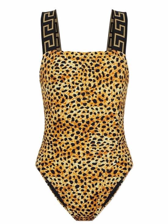 Versace Other - VERSACE Greca cheetah printed swimsuit